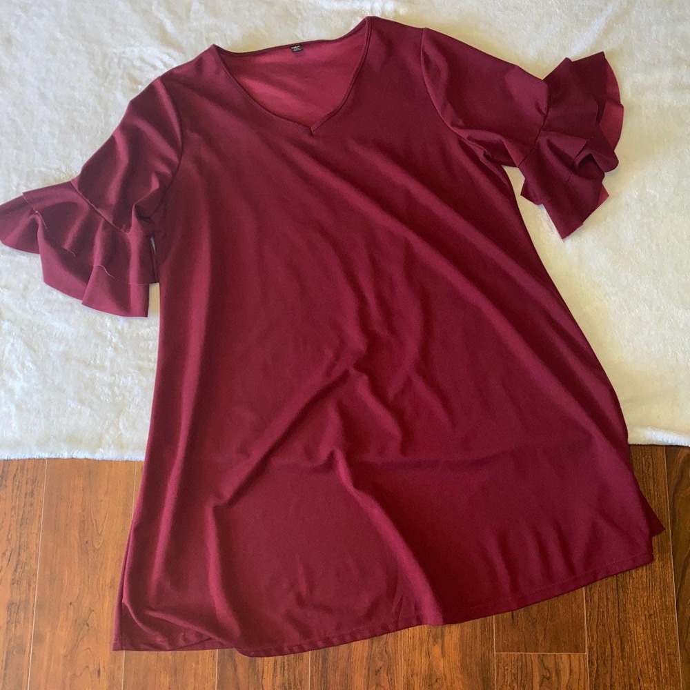Women Plus Red Wine Colored SHEIN Dress size 3XL
